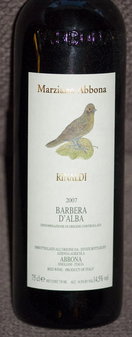 Barbera D`Alba Rinaldi ( Abbona ) 2012