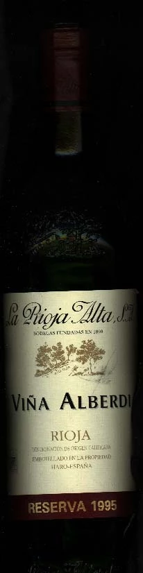 Vina Alberdi Reserva ( la Rioja Alta ) 1995