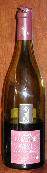 Domaine la Bastide Syrah ( Chateau La Bastide ) 2004