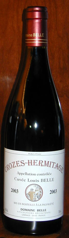 Crozes-Hermitage Cuvée Louis Belle ( Domaine Belle ) 2001