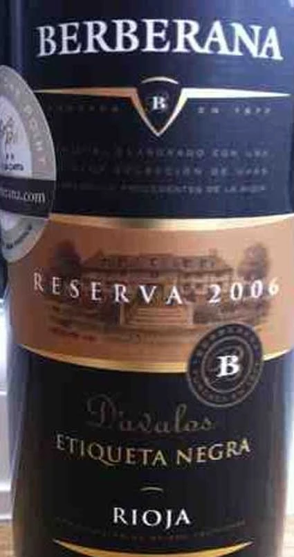 Reserva D`avalos Etiqueta Negra ( Bodegas Berberana ) 2006