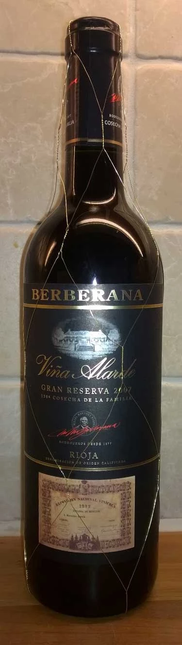 Vina Alarde Gran Reserva ( Bodegas Berberana ) 1998