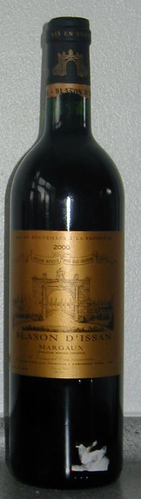 Blason d`issan Margaux ( Château d`Issan ) 2000