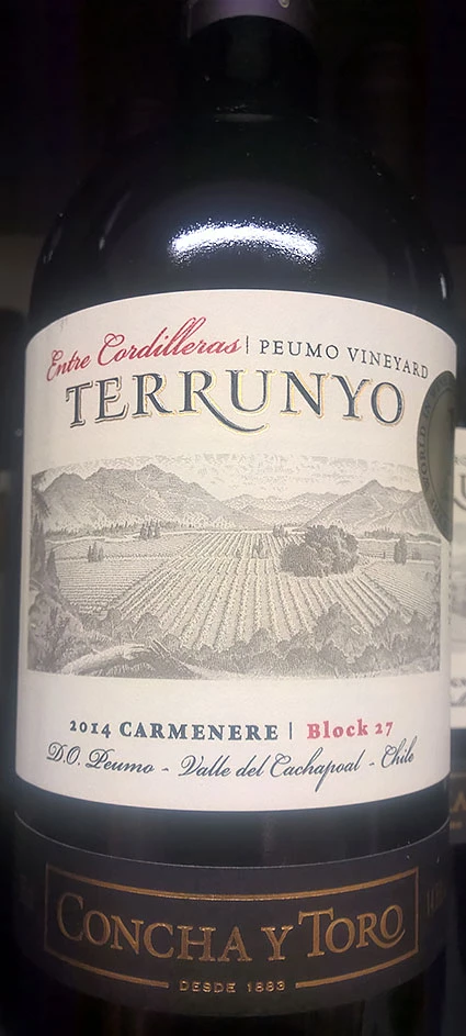 Terrunyo Carménère Block 27 Peumo Vineyard ( Concha y Toro ) 2002