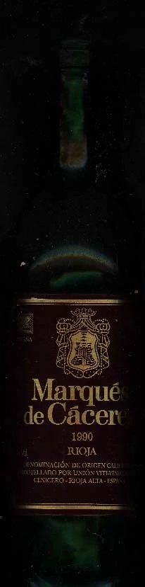 Crianza ( Bodegas Marqués de Cáceres ) 1990