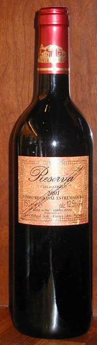 Reserva Casa do Cónego ( Caves Vidigal ) 2001