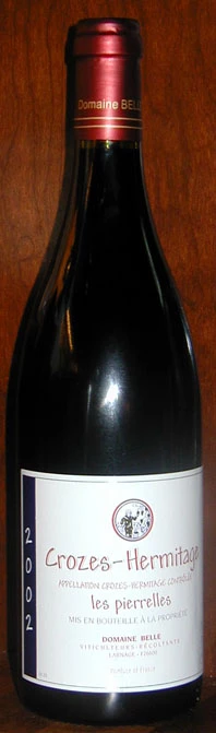 Crozes-Hermitage les Pierrelles ( Domaine Belle ) 2002