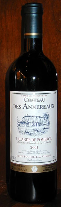 Château des Annereaux Lalande de Pomerol ( Château des Annereaux ) 2001
