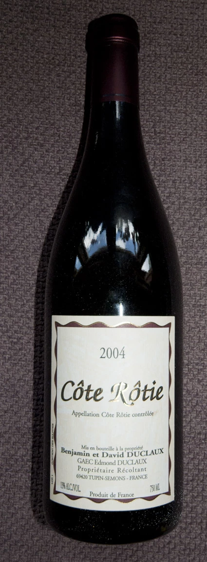 Côte Rôtie ( Benjamin et David Duclaux ) 2004