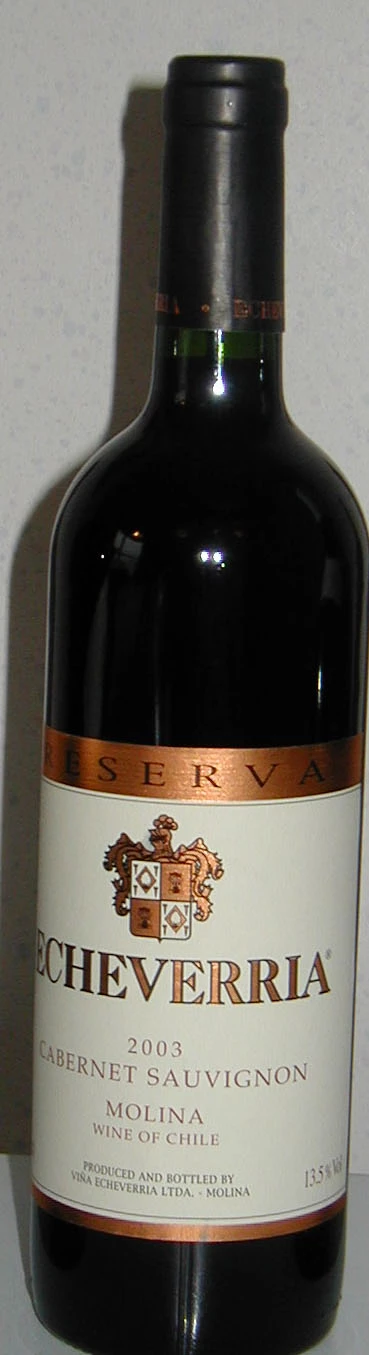Cabernet Sauvignon Reserva ( Vina Echeverria ) 2003