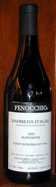 Barbera d`alba Superiore ( Fenocchio ) 2002