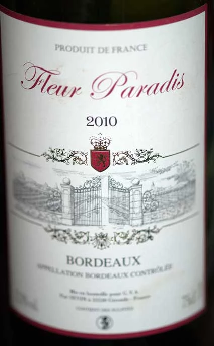 Fleur Paradis ( Groupement de Vignerons d`Aqui ) 2010