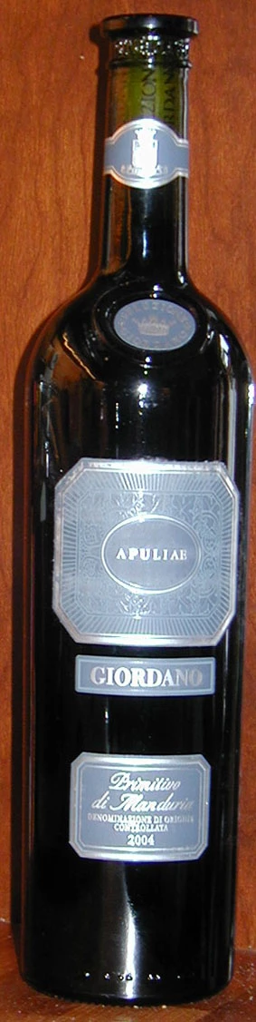 Primitivo di Manduria ( Giordano ) 2004