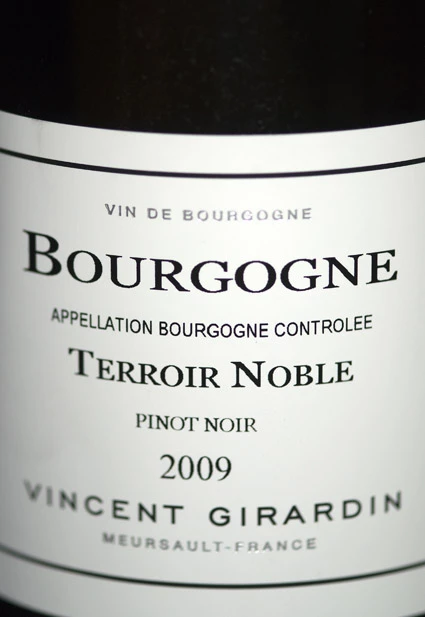 Bourgogne Terroir Noble Pinot Noir ( Vincent Girardin ) 2013