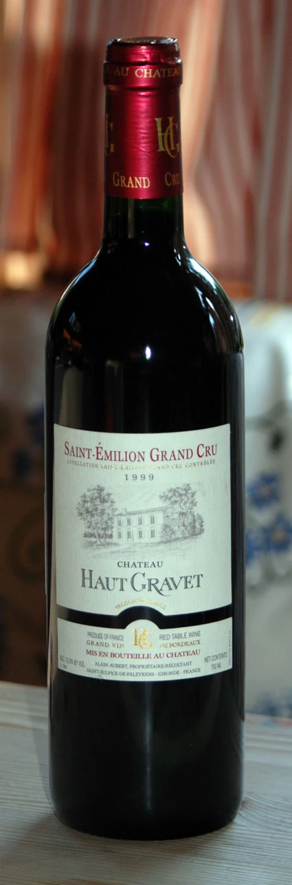 Saint-Emilion Grand Cru ( Château Haut Gravet ) 1999