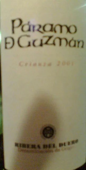 Paramo D guzman Crianza ( Nuestras Cepas ) 2001