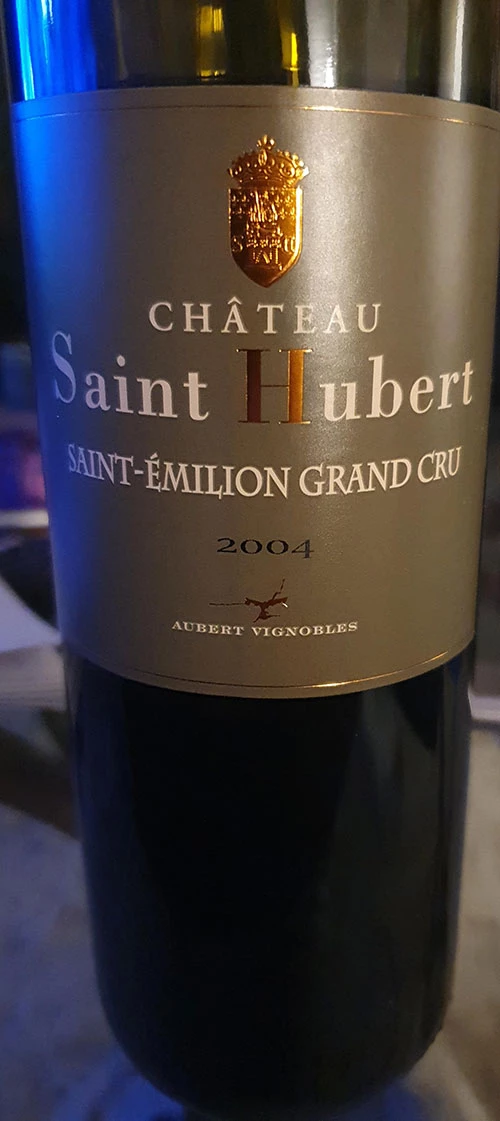 Château Saint Hubert Saint-Emilion Grand Cru ( Vignobles Aubert ) 2004