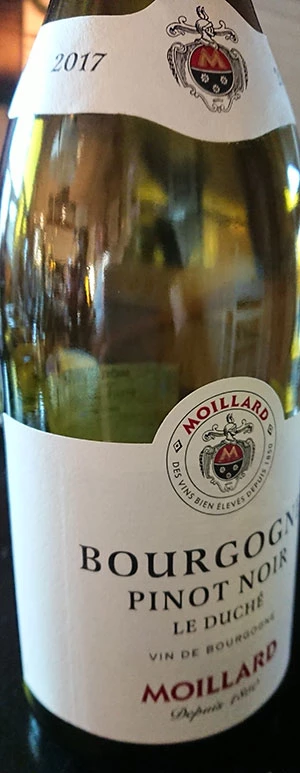 Bourgogn Pinot Noir Le Duché ( Moillard ) 2017