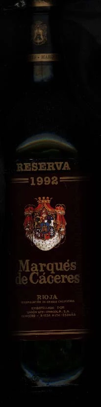 Marqués de Caceres Reserva ( Bodegas Marqués de Cáceres ) 1992