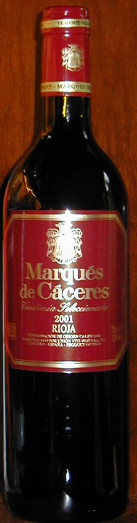 Crianza ( Bodegas Marqués de Cáceres ) 2001