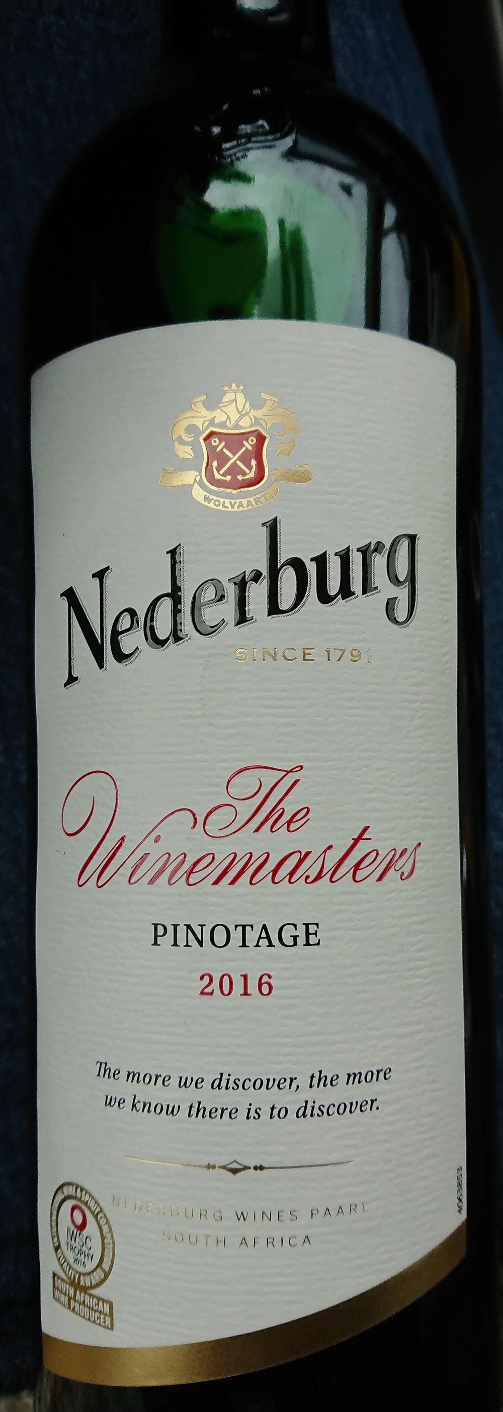 The Winemasters Pinotage ( Nederburg ) 2016