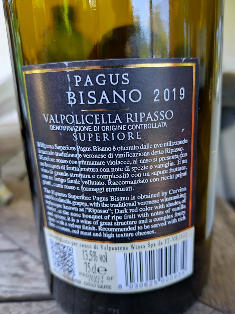 Ripasso Pagus Bisano ( Cantina di Verona ) 2015