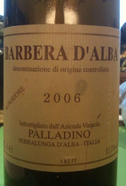 Barbera d`Alba Superiore ( Palladino ) 2006