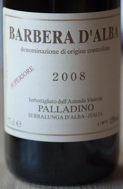 Barbera d`Alba Superiore ( Palladino ) 2010