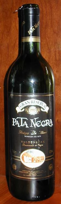 Pata Negra Gran Reserva ( Bodegas los Llanos ) 1995