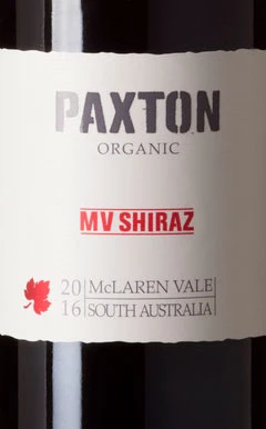 MV Shiraz ( Paxton Wines ) 2016