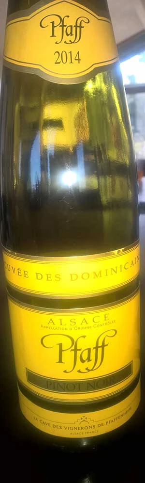 Pfaff Pinot Noir Cuvee des Dominicains ( Pfaffenheim ) 2014