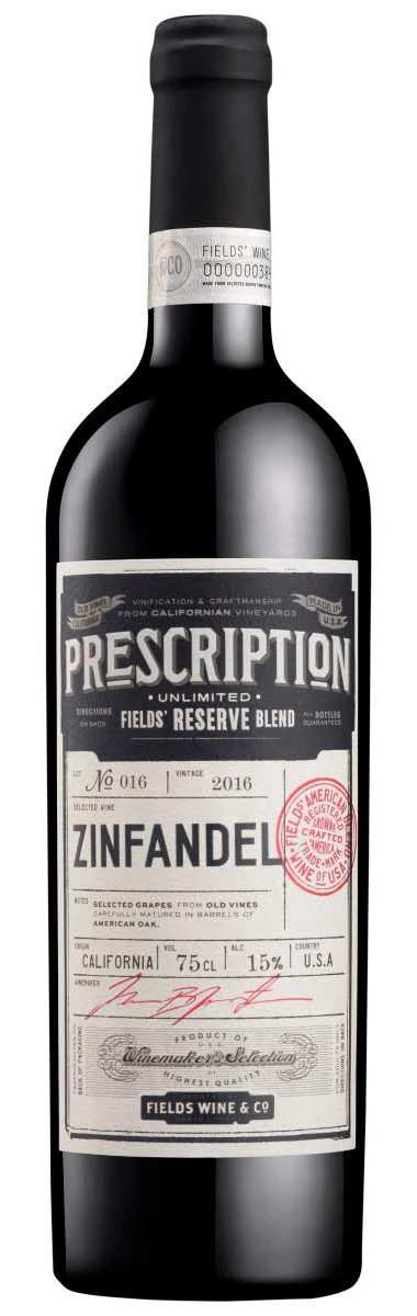 Prescription Reserve Zinfandel Petit Sirah Merlot ( Fields Wine Co ) 2017
