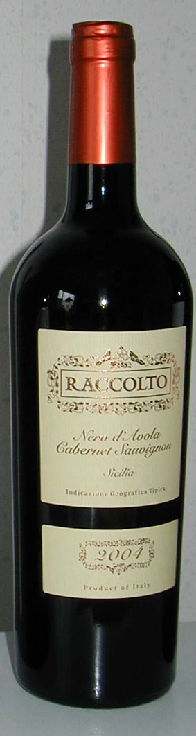 Nero d`Avola Cabernet Sauvignon Raccolto ( Mondo del Vino ) 2004
