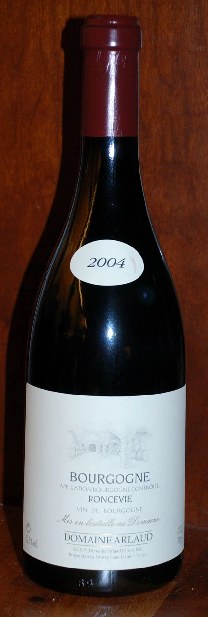 Bourgogne Rouge Roncevie ( Domaine Arlaud Père et Fils ) 2004