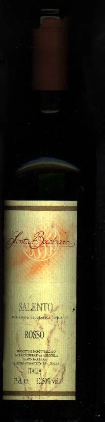 Barbaglio Salento Rosso ( Coop. Agr. Santa ) 1994