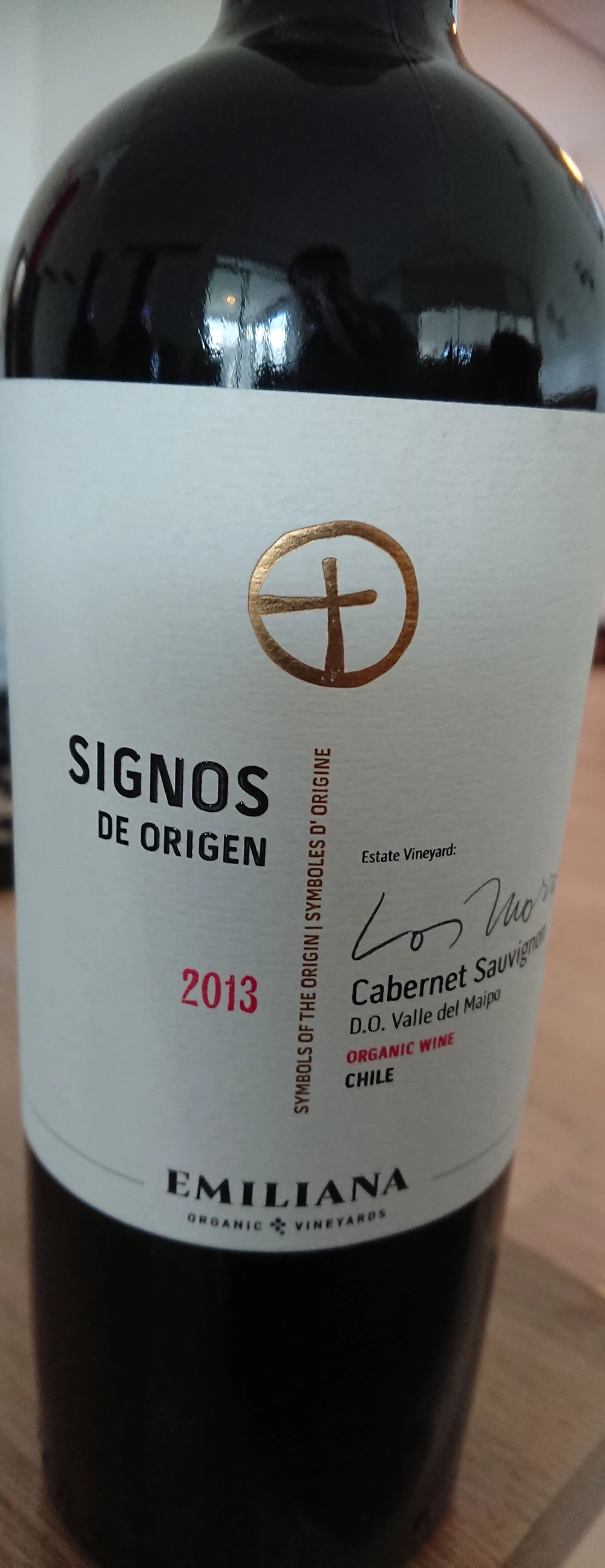 Signos de Origen Cabernet Sauvignon ( Vinedos Organicos Emiliana ) 2015