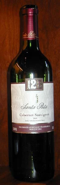 120 Cabernet Sauvignon ( Santa Rita ) 2015