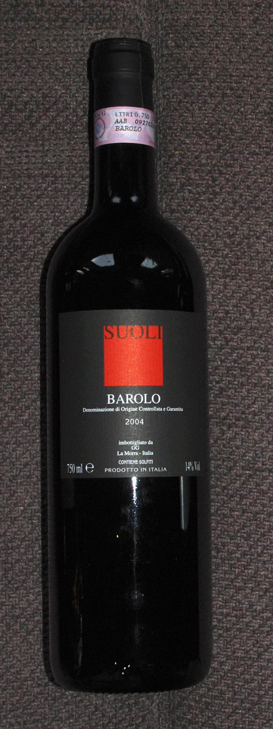 Barolo Suoli DOCG ( Gianni Gagliardo ) 2004