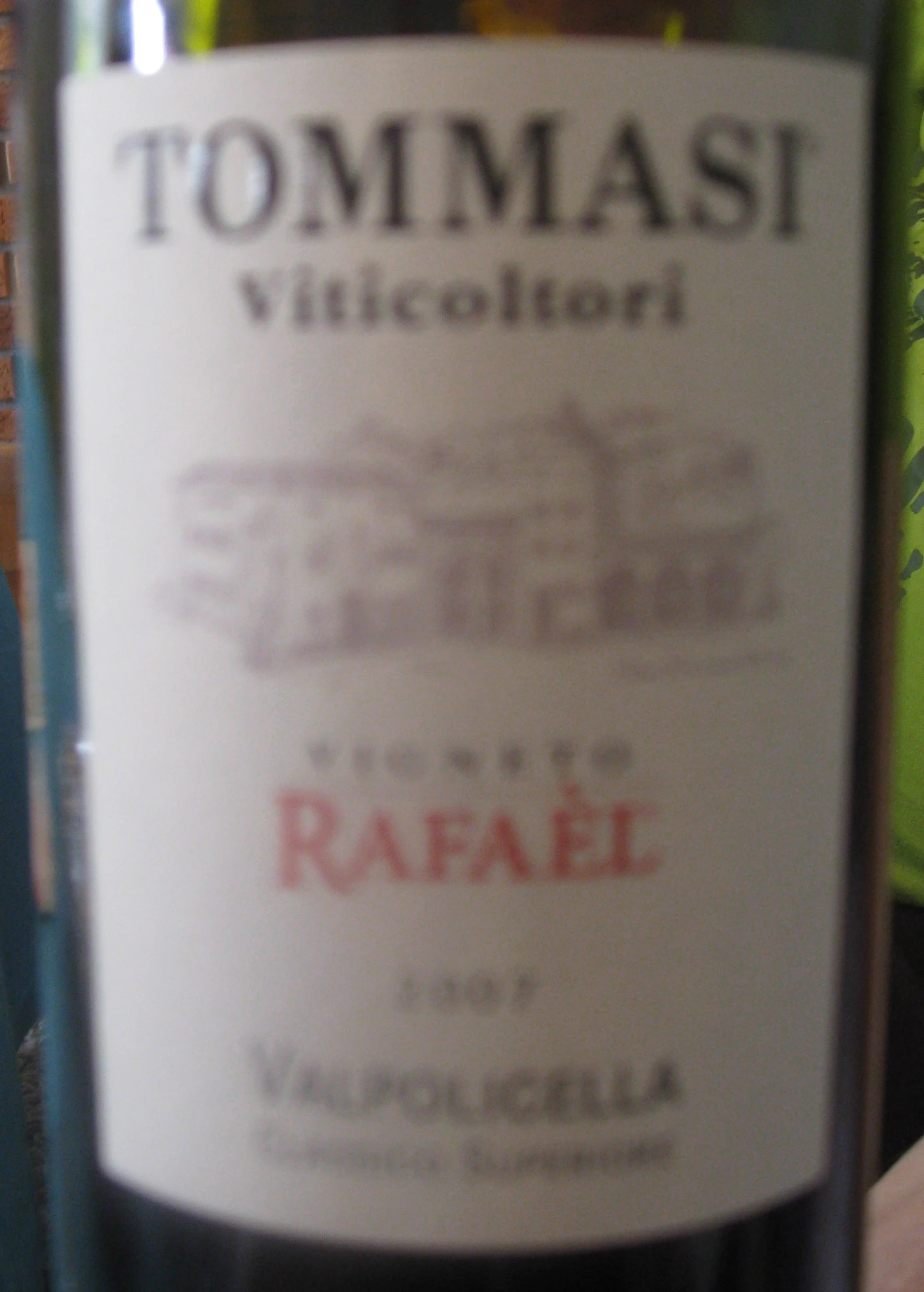 Valpolicella Classico Superiore Vigneto Rafael ( Tommasi ) 2011