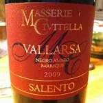 Barrique Negro Amaro Vallarsa Salento ( Masserie Civitella ) 2009