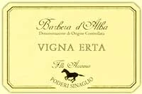 Barbera d`Alba Vigna Erta ( Poderi Sinaglio ) 2012
